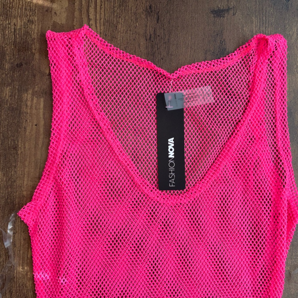 Pink Mesh Cover Up - Picture 4 of 6